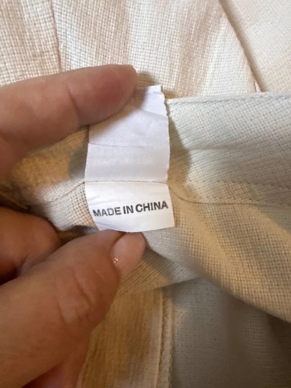 Bohio Mens Off-White Lightweight Cotton Pants - Size L